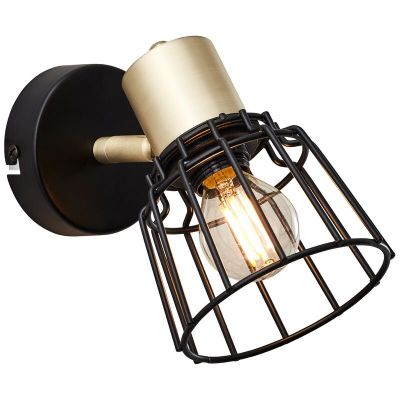 Retro wall spotlight brass, Luitzen