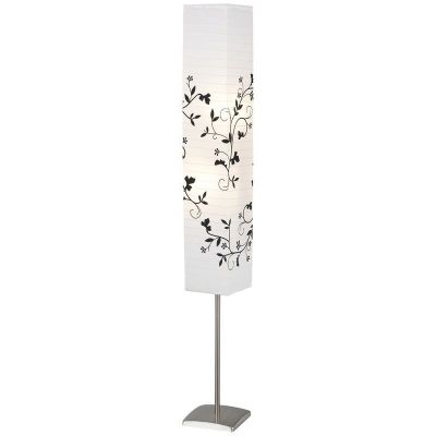 Paper floor lamp white, Octavio, with switch