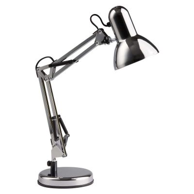Industrial desk lamp chrome, Naline, with switch