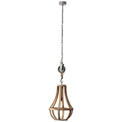 Wood pendant light brown, Afnane