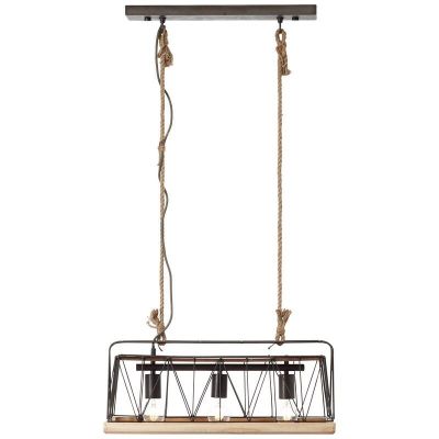 Wood pendant light silver, Iris