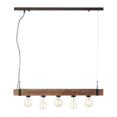 Wood pendant light black, Asli