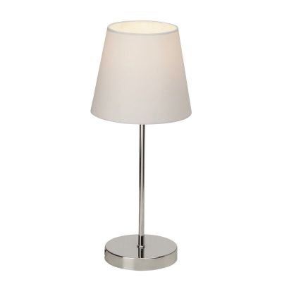 Fabric table lamp white, Neyomi, with switch
