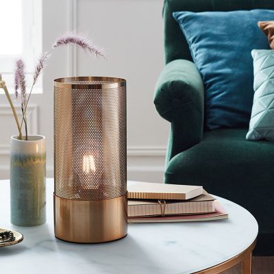 Modern table lamp brass, Albina, with switch