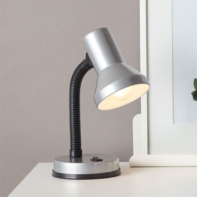 Plastic desk lamp grey, Loet, with switch