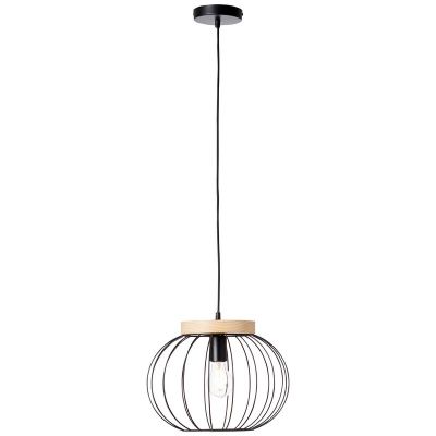 Wood pendant light black, Donato