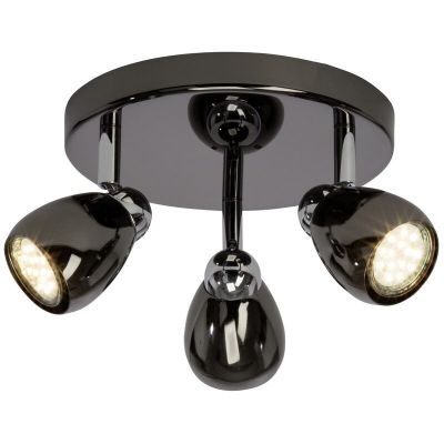 Metal ceiling light black, Khadra, 3W, 3000K LED