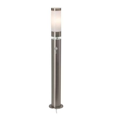 Plastic outdoor floor lamp with motion sensor chrome, Sage, 5W, 3000K LED, IP44