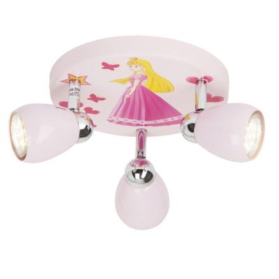 Metal kid's ceiling spotlight pink, Rinze, 2,5W, 3000K LED