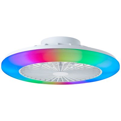 Modern ceiling fan white, Sofieke, 40W, RGBW LED, with remote control
