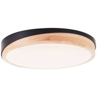 Modern ceiling light black, Marloes, 24W, 3000K LED, 3-step dimmable