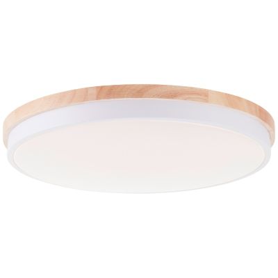 Modern ceiling light wood, Marloes, 36W, white switch LED, with remote control