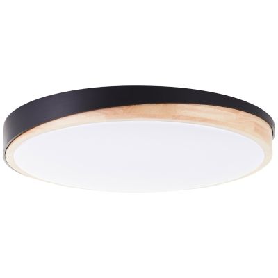 Modern ceiling light black, Marloes, 36W, white switch LED, with remote control