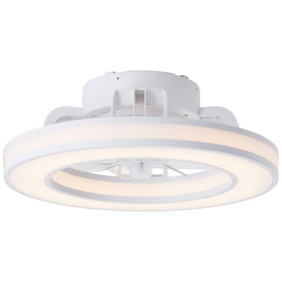 Modern ceiling fan white, Yari, 26W, RGBW LED, with remote control