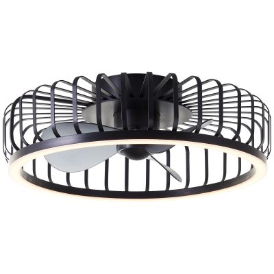Modern ceiling fan black, Tolga, 36W, 2700K-4000K-6500K LED, with remote control