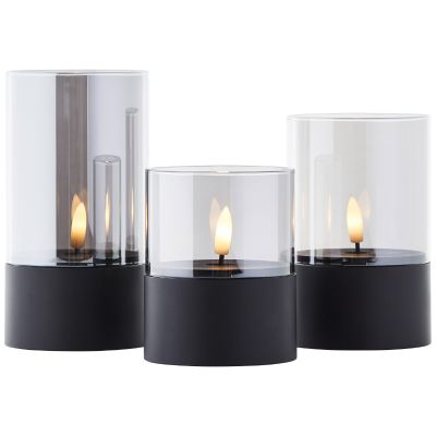 Outdoor candle set, Volkan, black