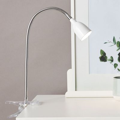 Plastic clip spotlight white, Kit, 2,4W, 3000K LED, with switch