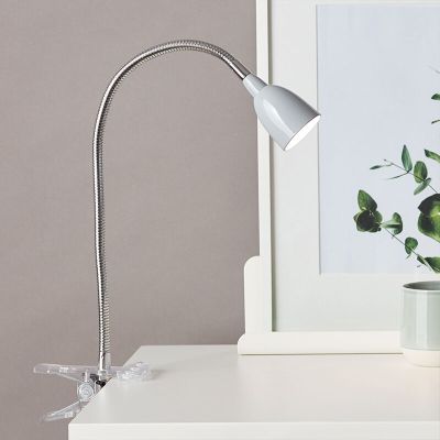 Plastic clip spotlight grey, Kit, 2,4W, 3000K LED, with switch