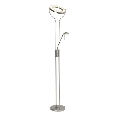 Design reading floor lamp chrome, Izabela, 18W, 3000K LED, with switch