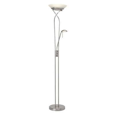 Modern reading floor lamp chrome, Joann, 18W, 3000K LED, with switch