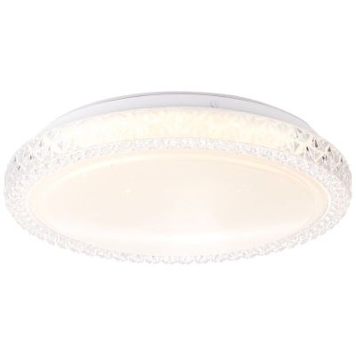 Modern flush ceiling light white, Baki, 12W, 3000K LED