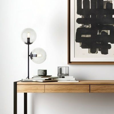 Design table lamp transparent, Rhys, with switch