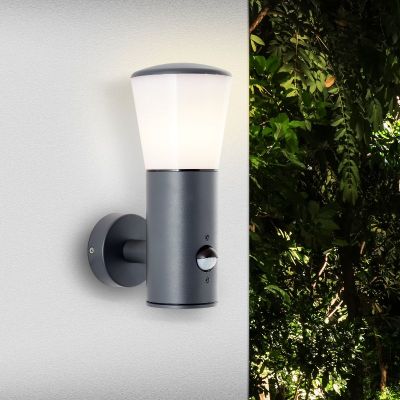 Modern outdoor wall light with motion sensor anthracite, Rawi, IP44