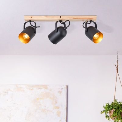 Wood ceiling spotlight gold, Veroniek