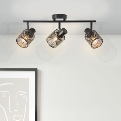 Industrial ceiling spotlight black, Raquel