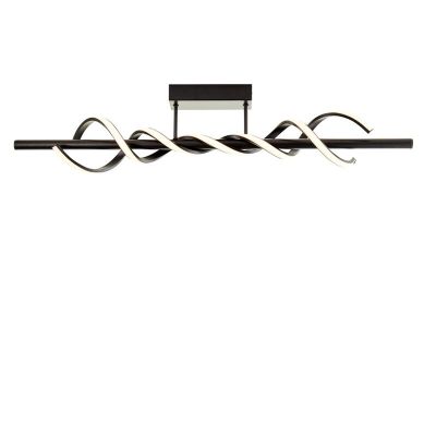 Modern ceiling light black, Quang, 20W, 3000K LED