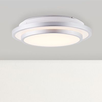 Modern flush ceiling light chrome, Richie, 12W, 3000K LED