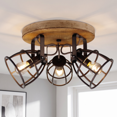 Industrial ceiling spotlight black, Calvin