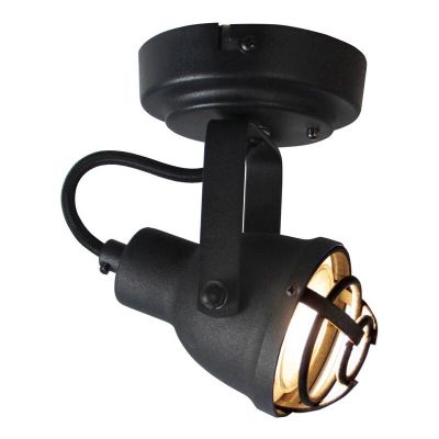 Industrial ceiling spotlight black, Chaira