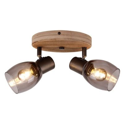 Wood ceiling spotlight black, Clifford
