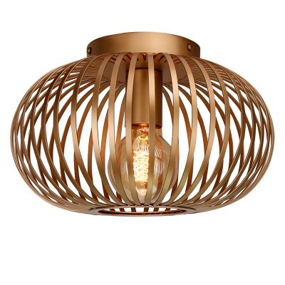 Industrial flush ceiling light gold, Lieve