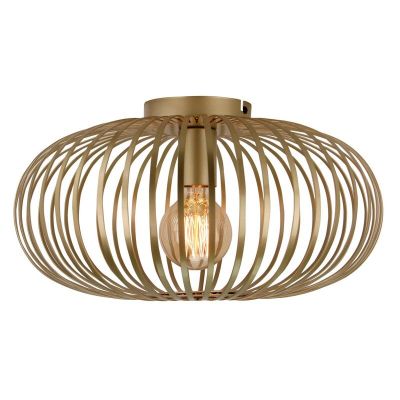 Industrial flush ceiling light gold, Lieve