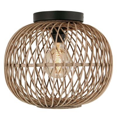 Rattan ceiling light brown, Alja