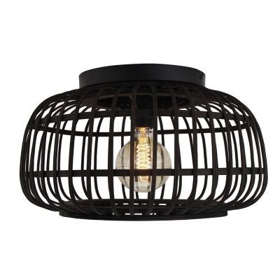 Rustic flush ceiling light black, Cherine