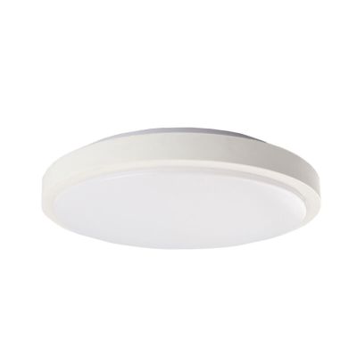 White modern flush ceiling light plastic, Kos, 22W, 3000K LED