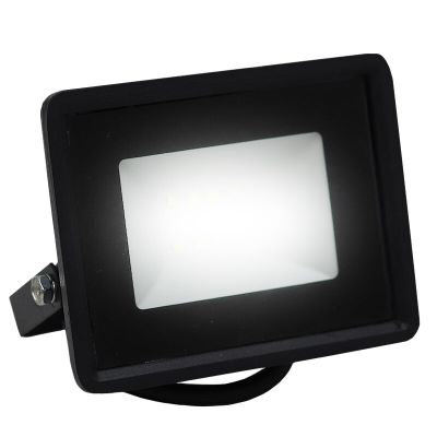 Black floodlight plastic, Boaz, 10W, 6500K LED, IP66