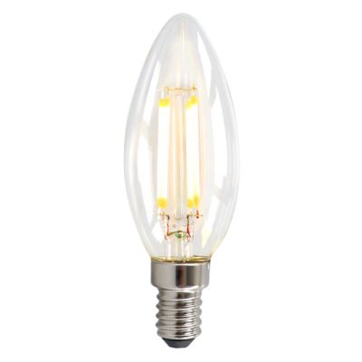 Dimmable E14 LED candle, 3w, transparent glass, 2700k
