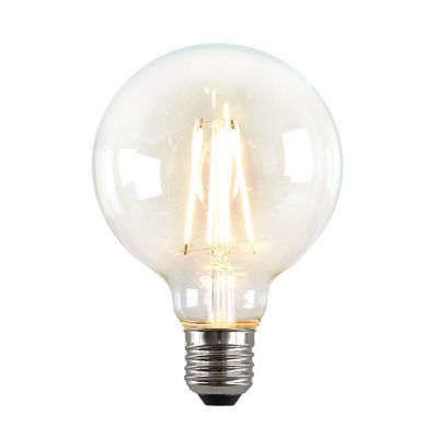 Dimmable E27 LED bulb, G95, 5w, transparent glass, 2700k