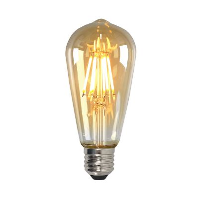Dimmable E27 Edison LED bulb, ST58, 5w, amber glass, 2200K