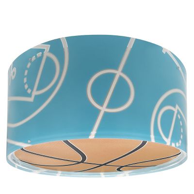 Blue children's ceiling light plastic, Basketball
