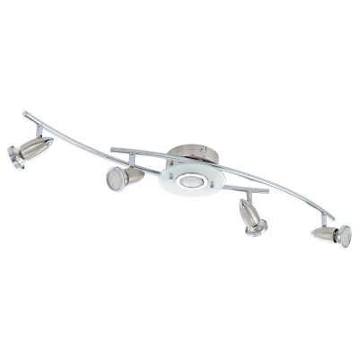 Chrome flush ceiling light steel, Yorben