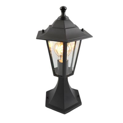 Black classic outdoor light aluminium, Alieke, IP44