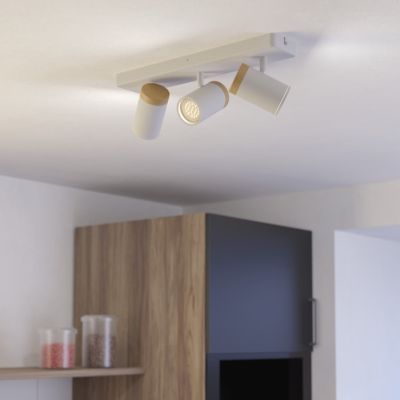 White modern wall spotlight steel, Conradus, IP44