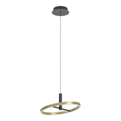 Brass design pendant light metal, Buket, 19W, 3000K LED, 3-step dimmable