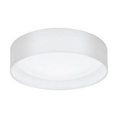 White modern flush ceiling light fabric, Abano, 12W, 3000K LED