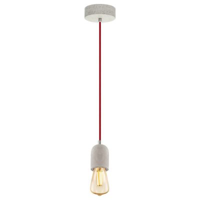 Grey vintage pendant light metal, Christel